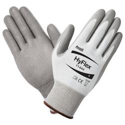 Size 10 Light Duty Cut Resistant Gloves with Knit Wrist, HPPE Lined, and Polyurethane Palm Coating