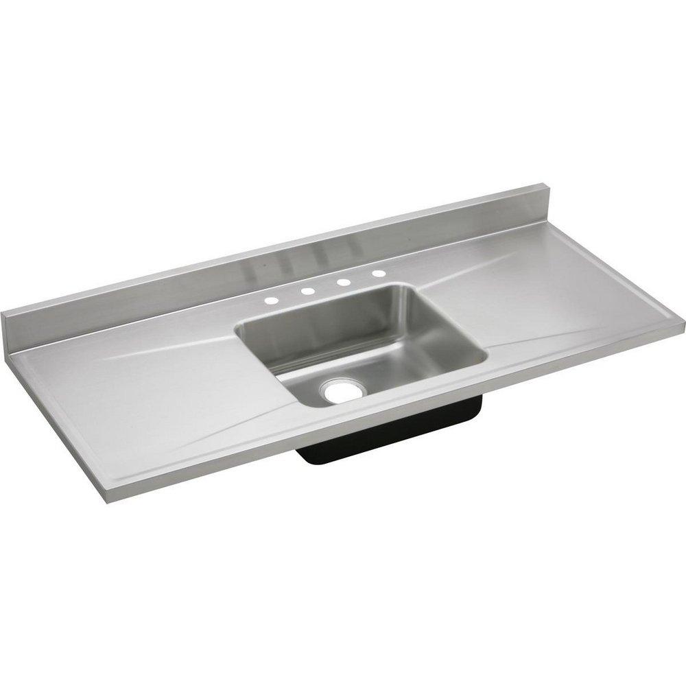 Elkay Lustrous Highlighted Satin 1-Bowl Stainless Steel Kitchen Sink in Lustrous Highlighted Satin 