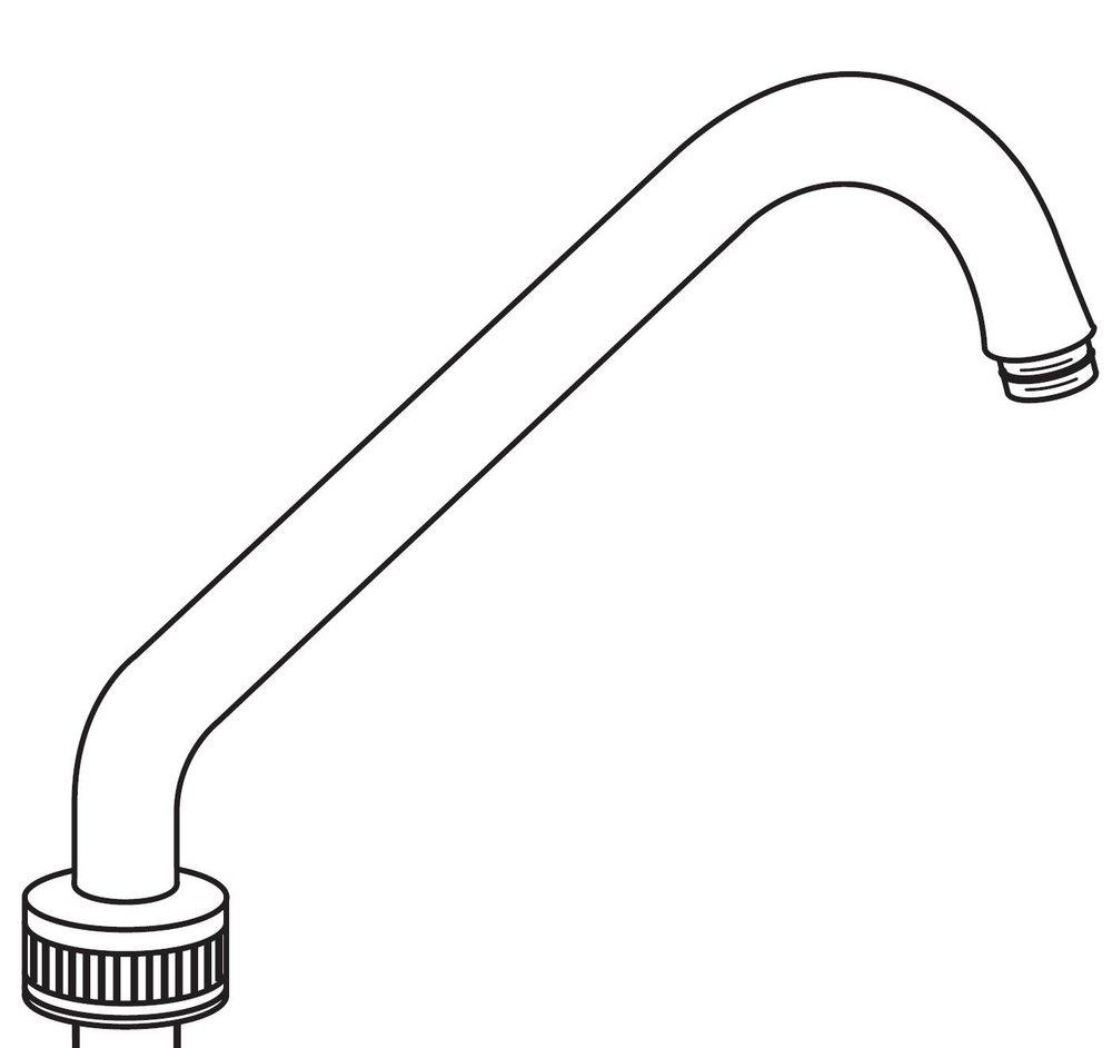 2 Handle Laundry Faucet Spout Chateau Polished Chrome 