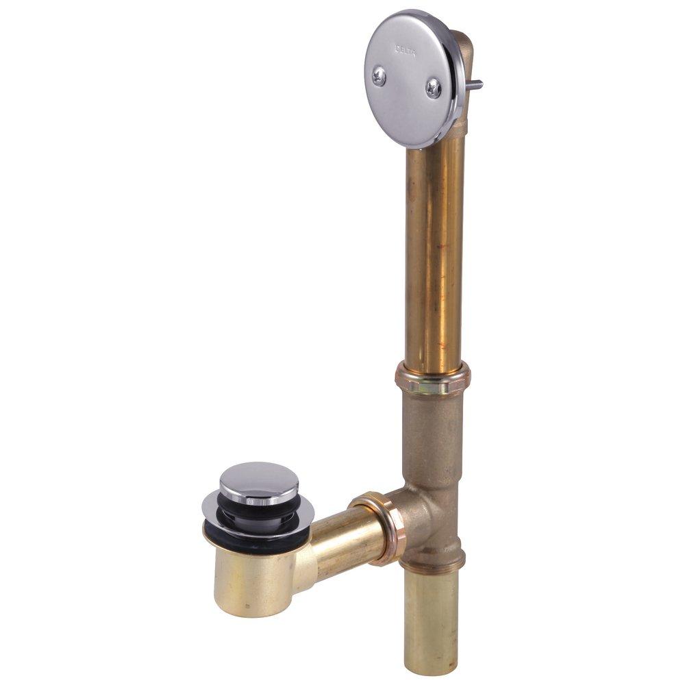 Delta Faucet Chrome 15-1/2 in. Brass Toe-Tap Drain 