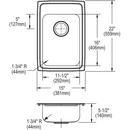Satin 17 x 19 in. 3 Hole Drop-in Stainless Steel Bar Sink 
