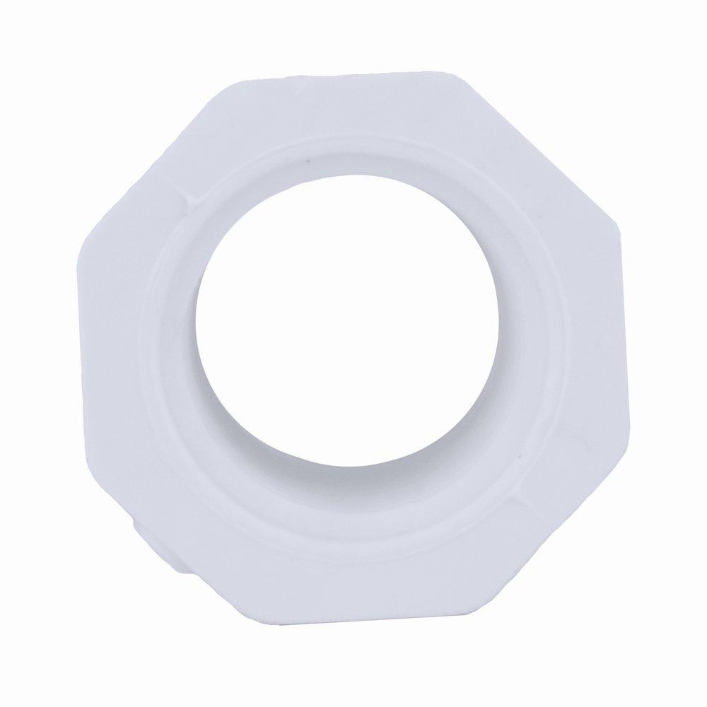White PVC Schedule 40 Male x Female Threaded Bushing 