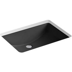 23-1/4 in. Undermount Rectangular Vitreous China Bathroom Sink in Black Black&trade;