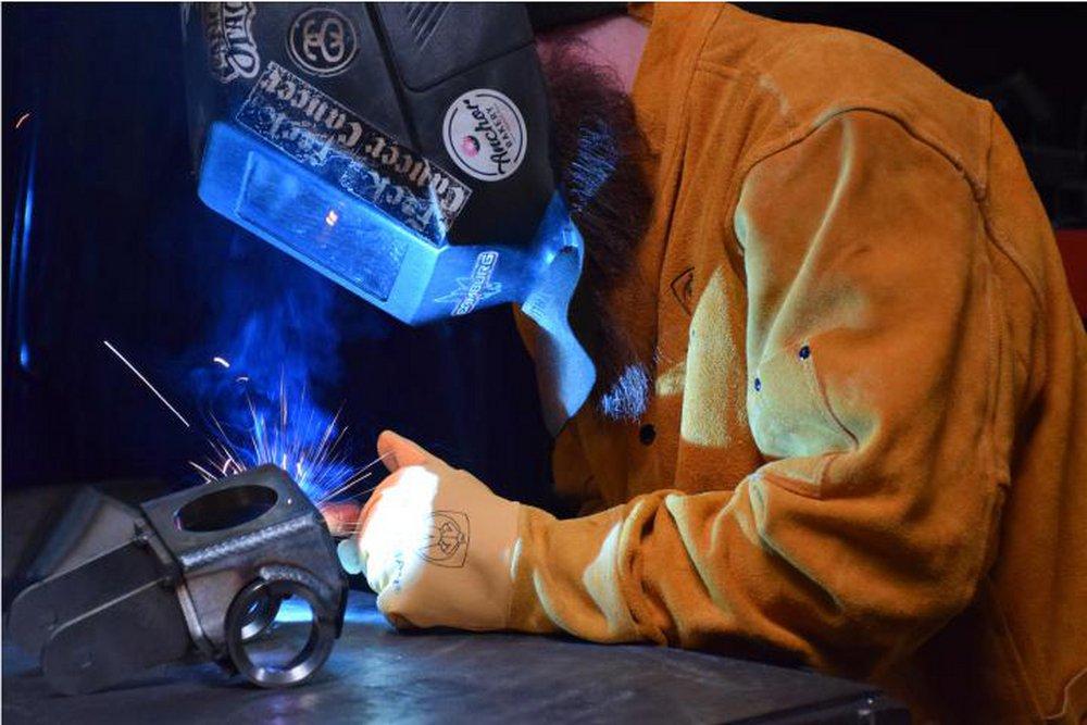 Tillman&reg; Brown Foam Lined Pigskin Leather Reusable Welding Gloves in Brown 