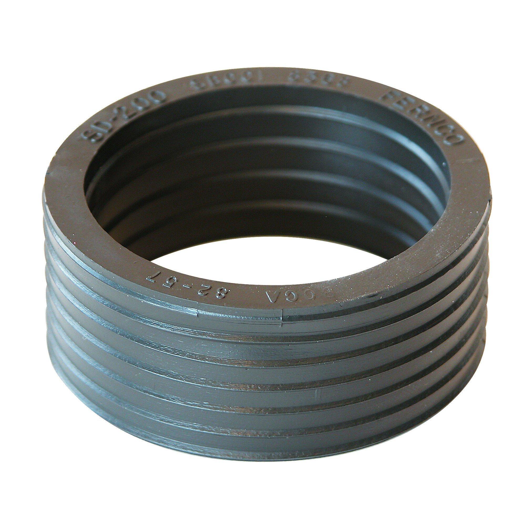 Fernco Black 2-29/100 in. Plastic Drain Gasket in Black 