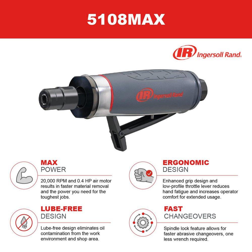 Ingersoll Rand 6-14/25 in. Air Straight Die Grinder 