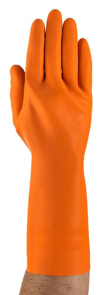 Ansell Occupational Healthcare Orange 29 mil Chemical Resistant and Heavy Duty Reusable Gloves in Orange 