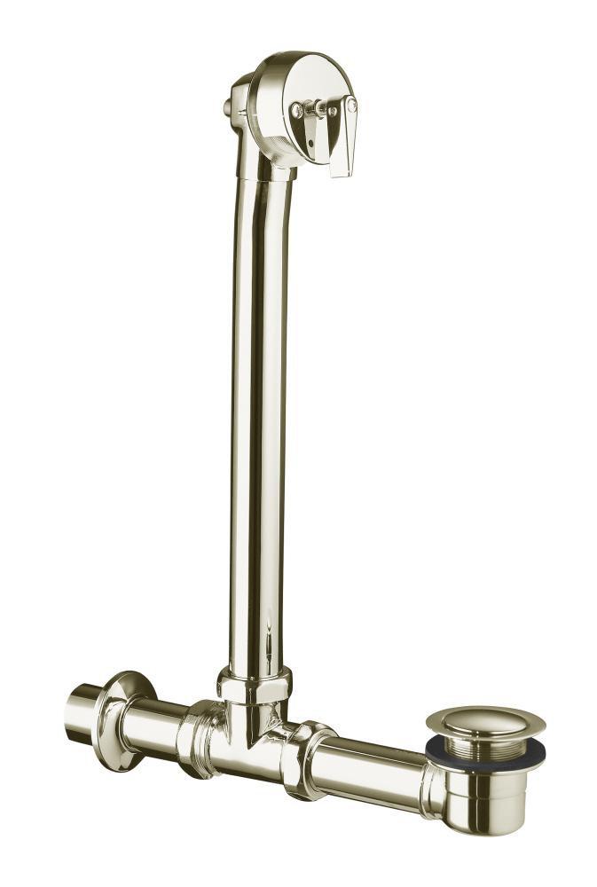 KOHLER Vibrant&reg; Polished Nickel Brass Trip Lever Drain 