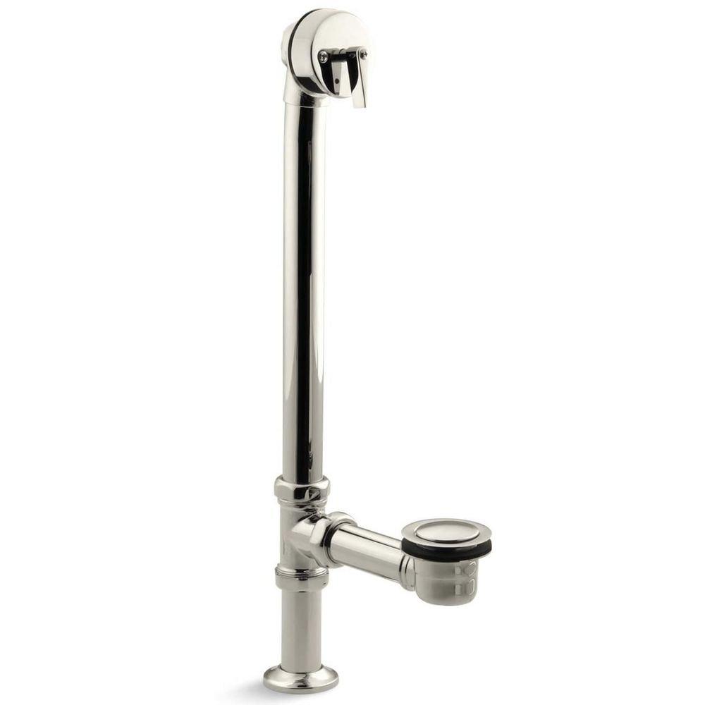 KOHLER Vibrant Polished Nickel Brass Pop-Up Bath Drain 