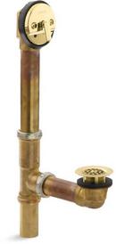 KOHLER Vibrant&reg; Polished Brass 20-1/2 in. Brass Trip Lever Drain 