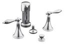 3-Hole with Double Lever Handle Bidet Faucet in Polished Chrome
