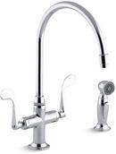 KOHLER Polished Chrome Two Handle Kitchen Faucet 