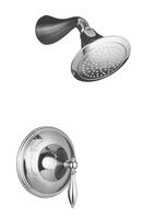 Pressure Balance Shower Faucet Trim with Single Lever Handle in Polished Chrome