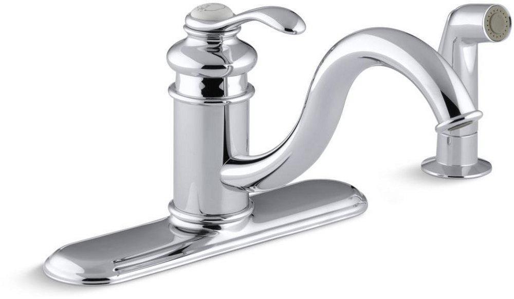 KOHLER Polished Chrome Single Handle Kitchen Faucet 