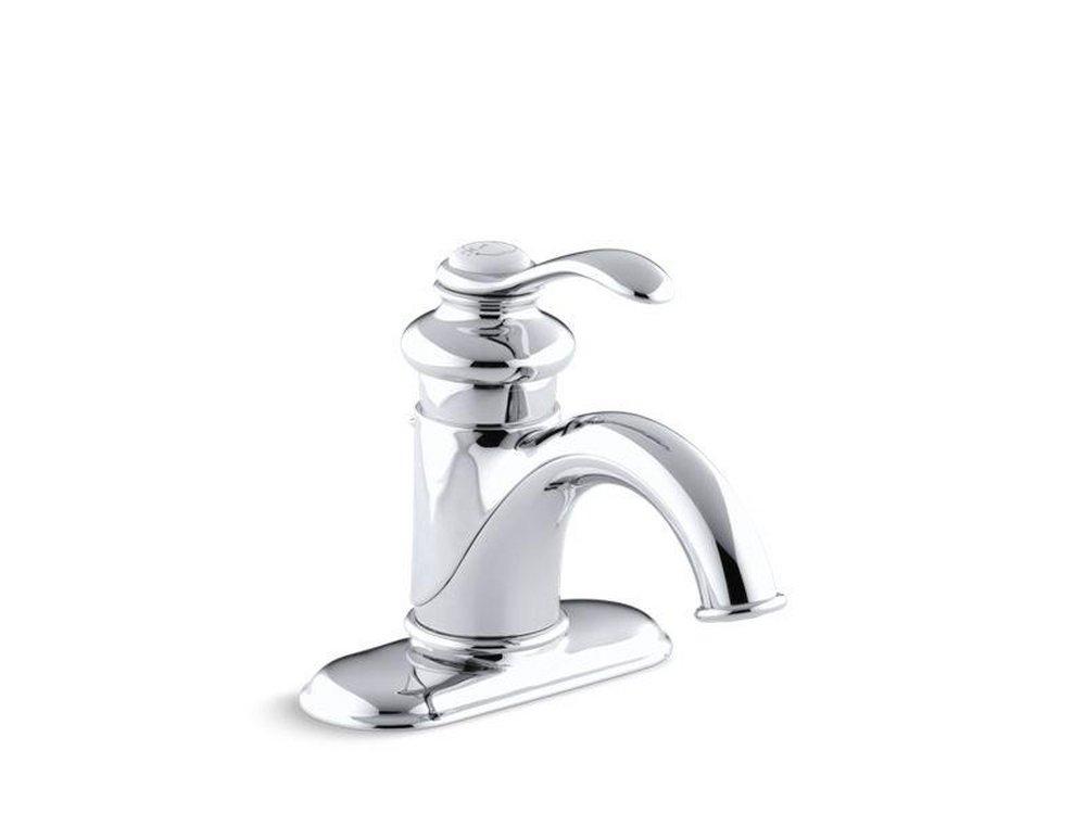 KOHLER Polished Chrome Single Handle Bathroom Sink Faucet 