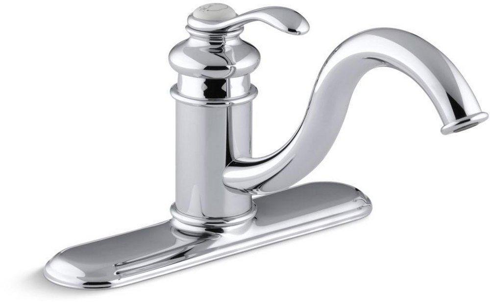 KOHLER Polished Chrome Single Handle Kitchen Faucet 