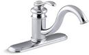 KOHLER Polished Chrome Single Handle Kitchen Faucet 
