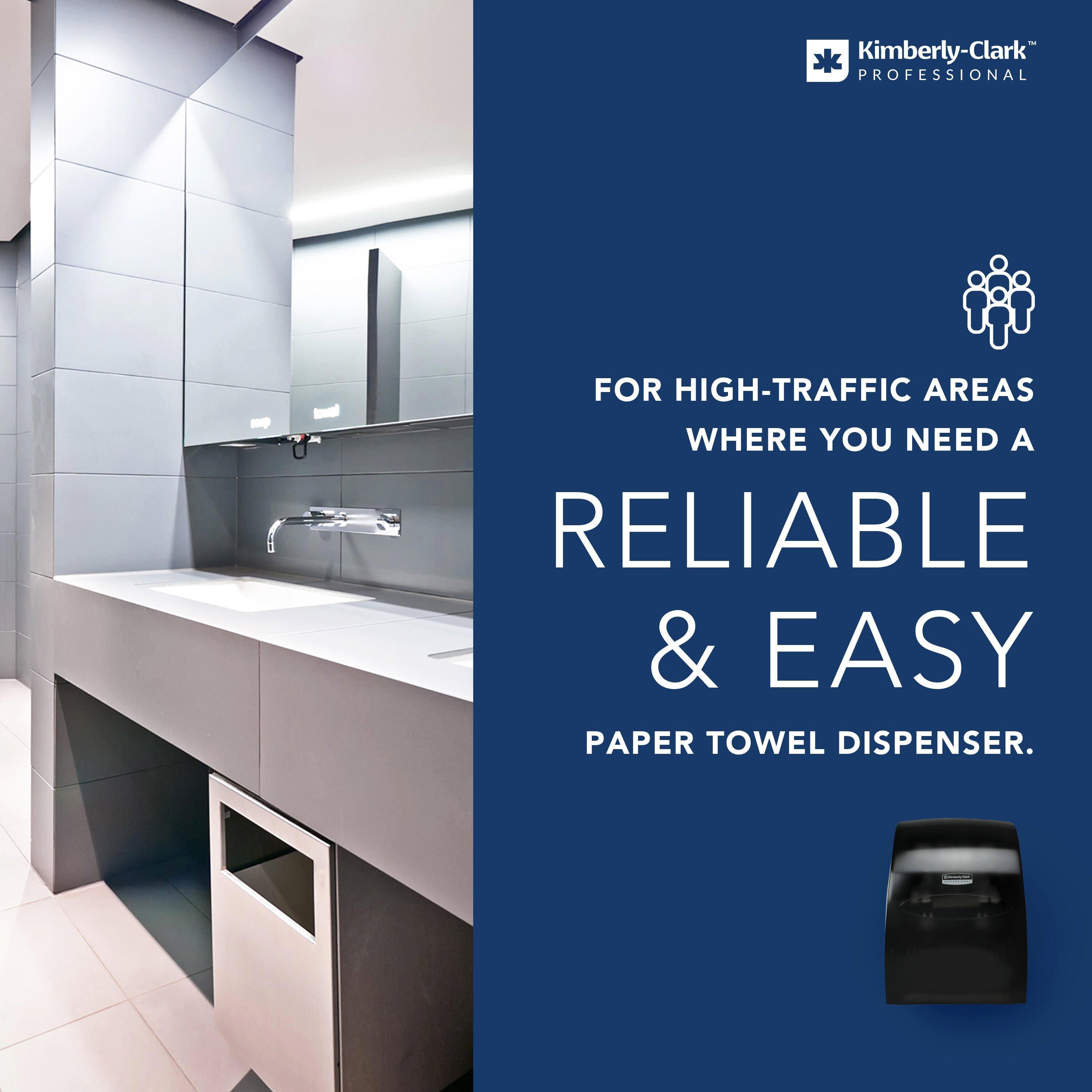 Kimberly-Clark Professional&trade; Smoke Grey Wall Mount Plastic Hard Roll Towel Dispenser 