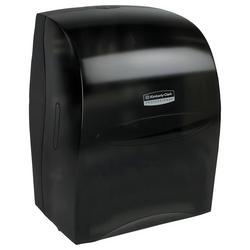 Sanitouch Manual Hard Roll Paper Towel Dispenser, Black, for Universal 1.5" Core Roll Towels, 12.63" x 16.13" x 10.2"