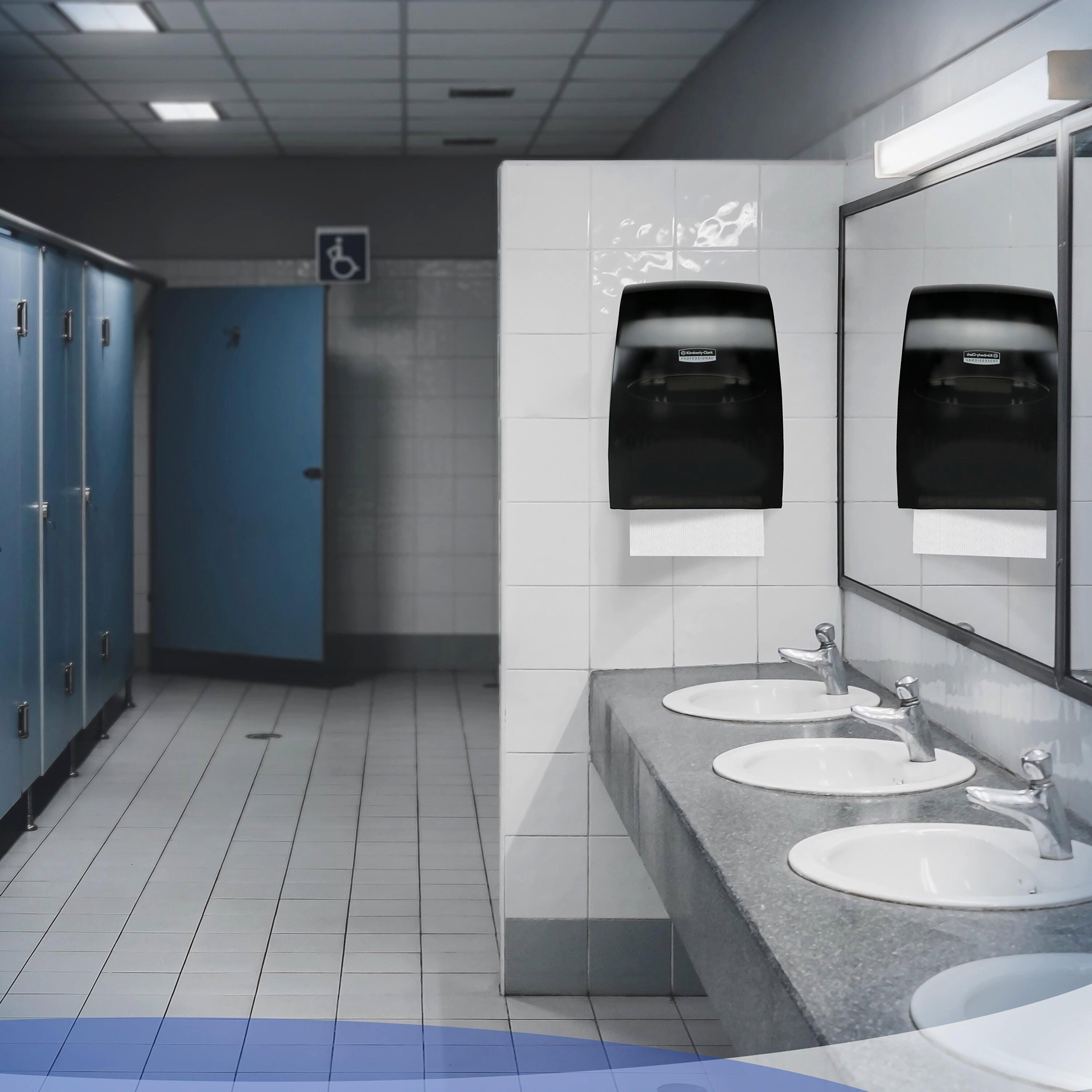 Kimberly-Clark Professional&trade; Smoke Grey Wall Mount Plastic Hard Roll Towel Dispenser 