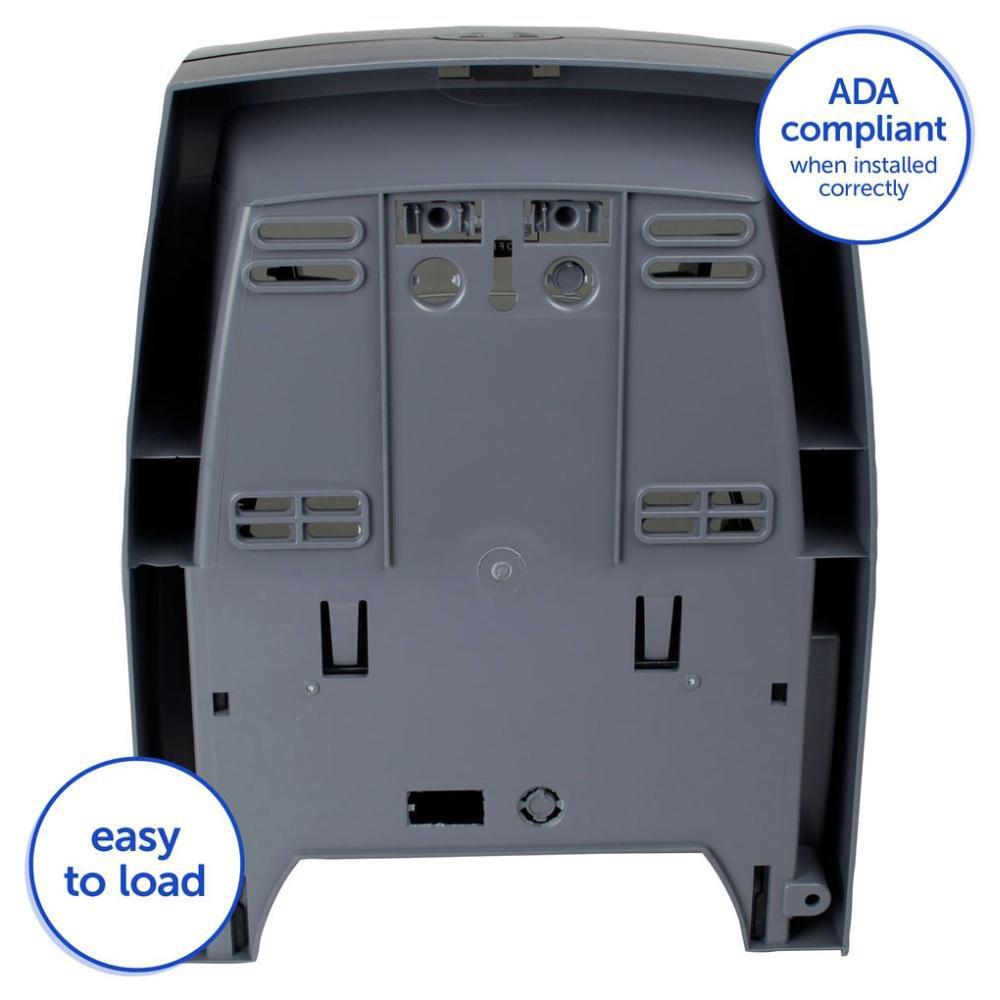 Kimberly Clark Smoke Grey Hands-Free Pull Dispensing Hard Roll Towel Dispenser 