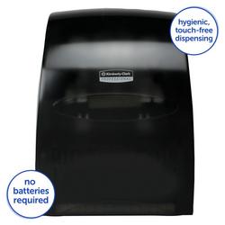 Hands-Free Pull Dispensing Hard Roll Towel Dispenser in Smoke Grey