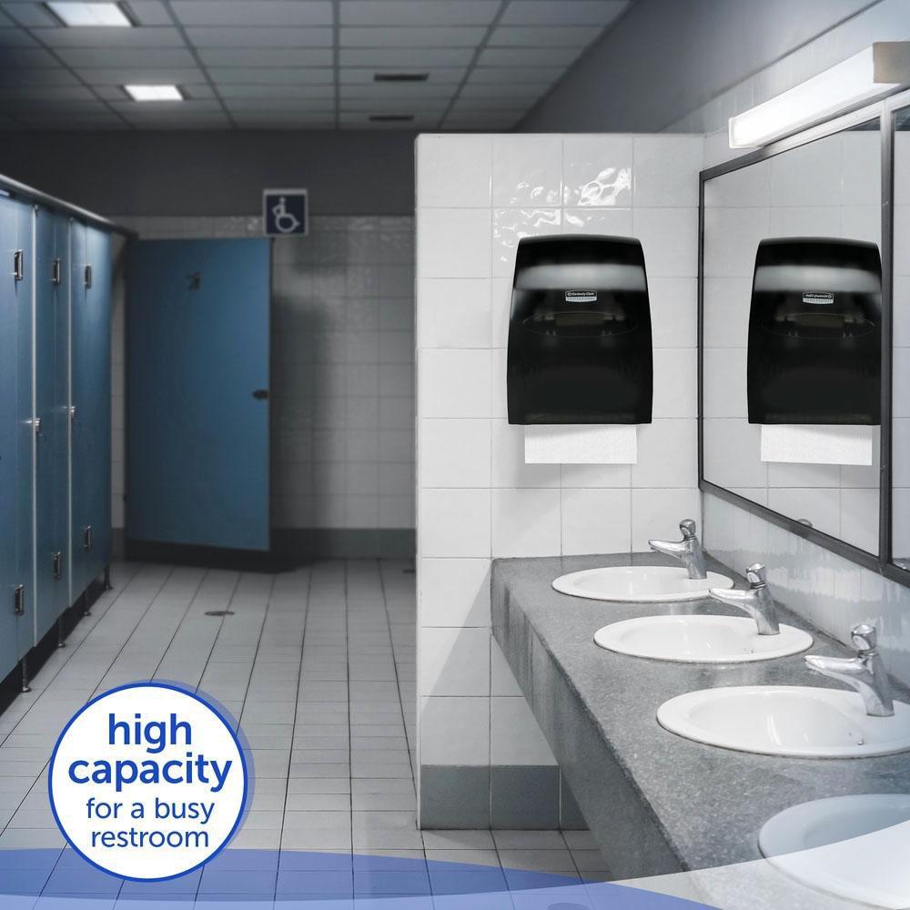 Kimberly Clark Smoke Grey Hands-Free Pull Dispensing Hard Roll Towel Dispenser 