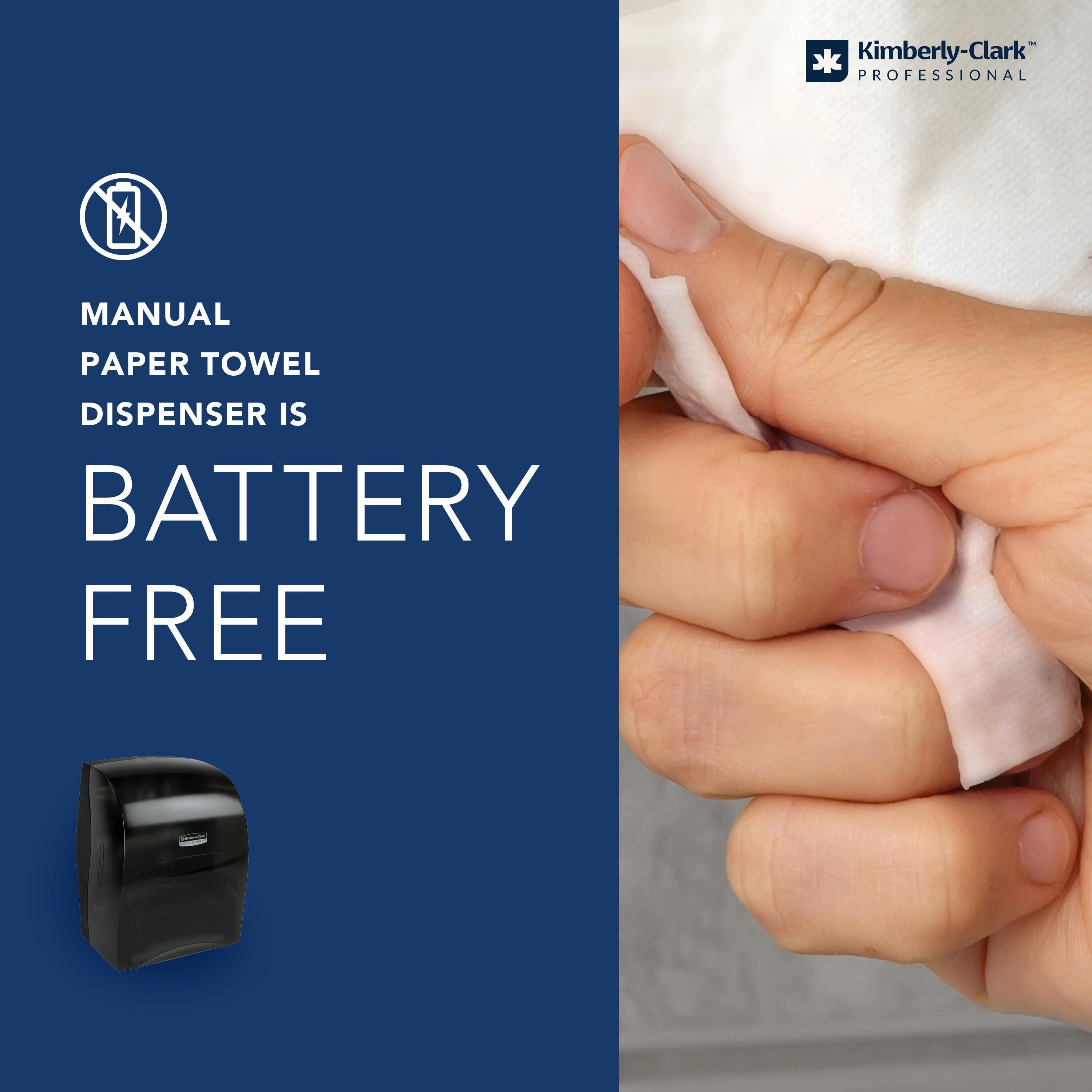 Kimberly-Clark Professional&trade; Smoke Grey Wall Mount Plastic Hard Roll Towel Dispenser 