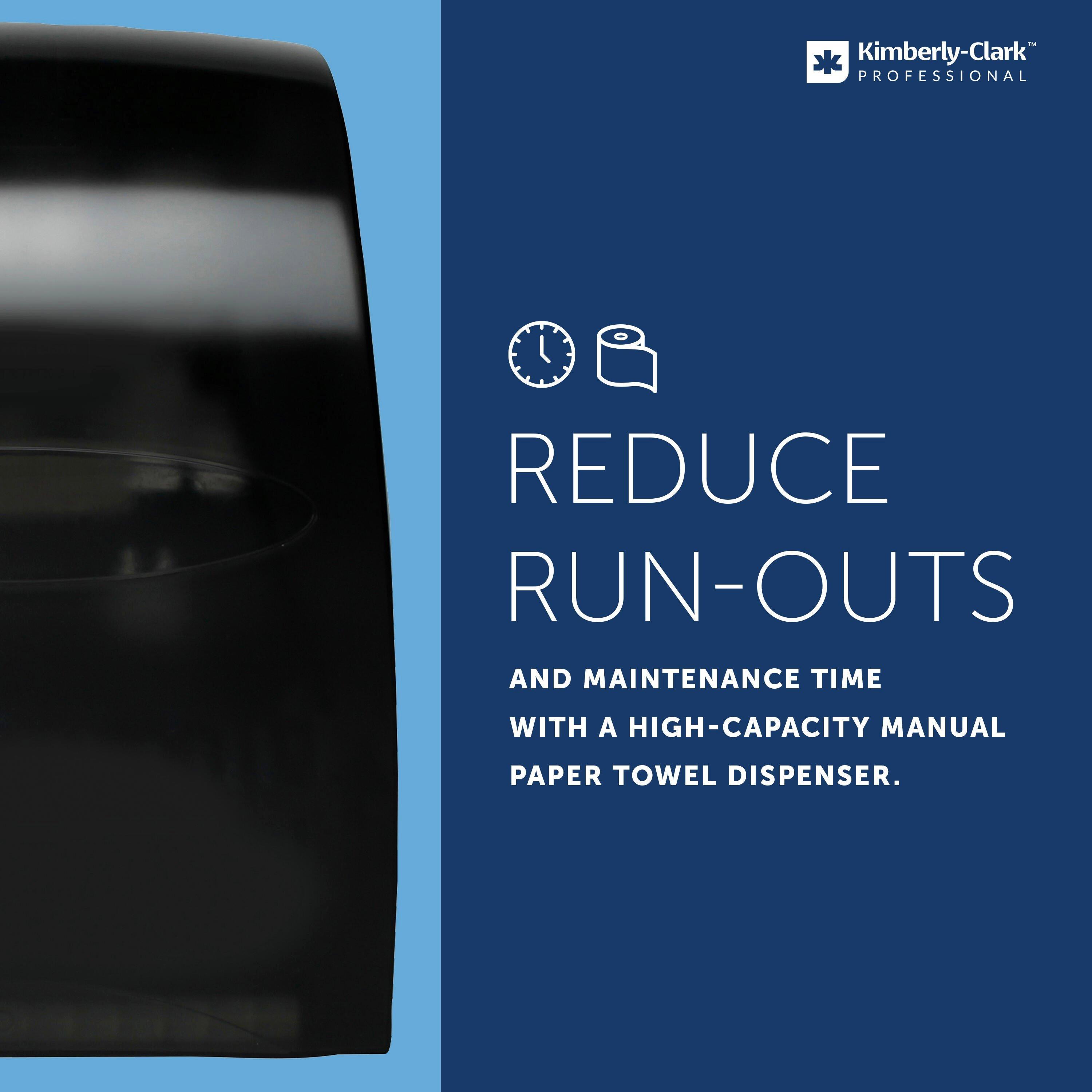 Kimberly-Clark Professional&trade; Smoke Grey Wall Mount Plastic Hard Roll Towel Dispenser 