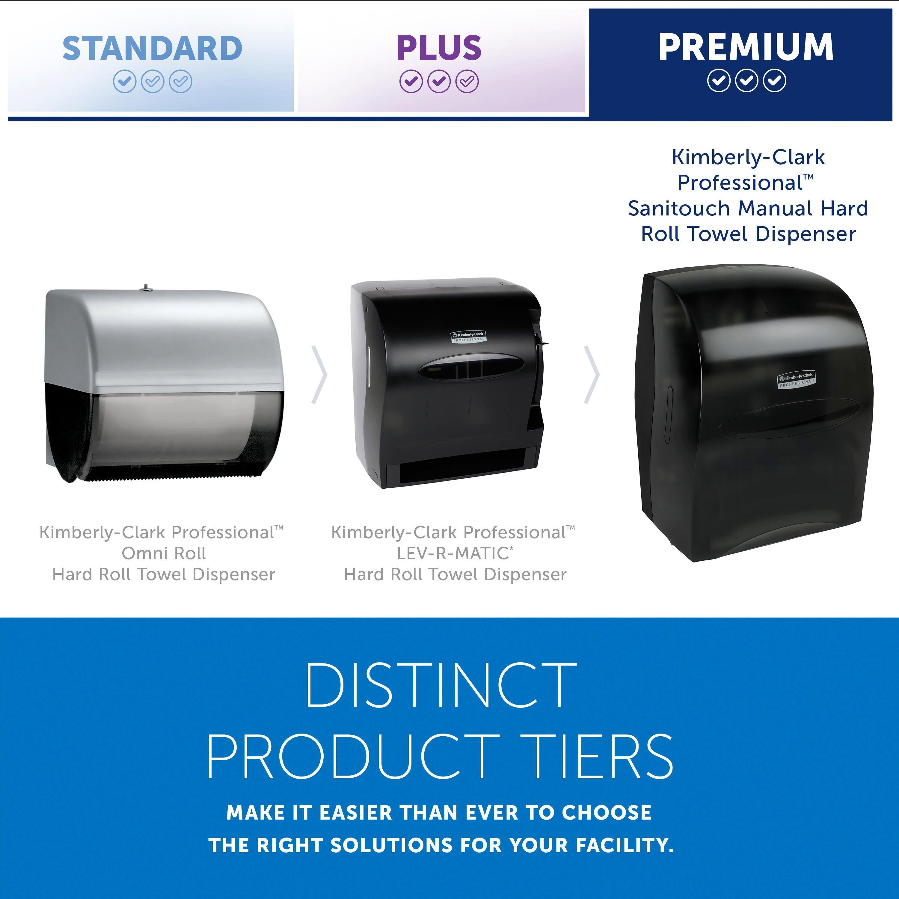 Kimberly-Clark Professional&trade; Smoke Grey Wall Mount Plastic Hard Roll Towel Dispenser 