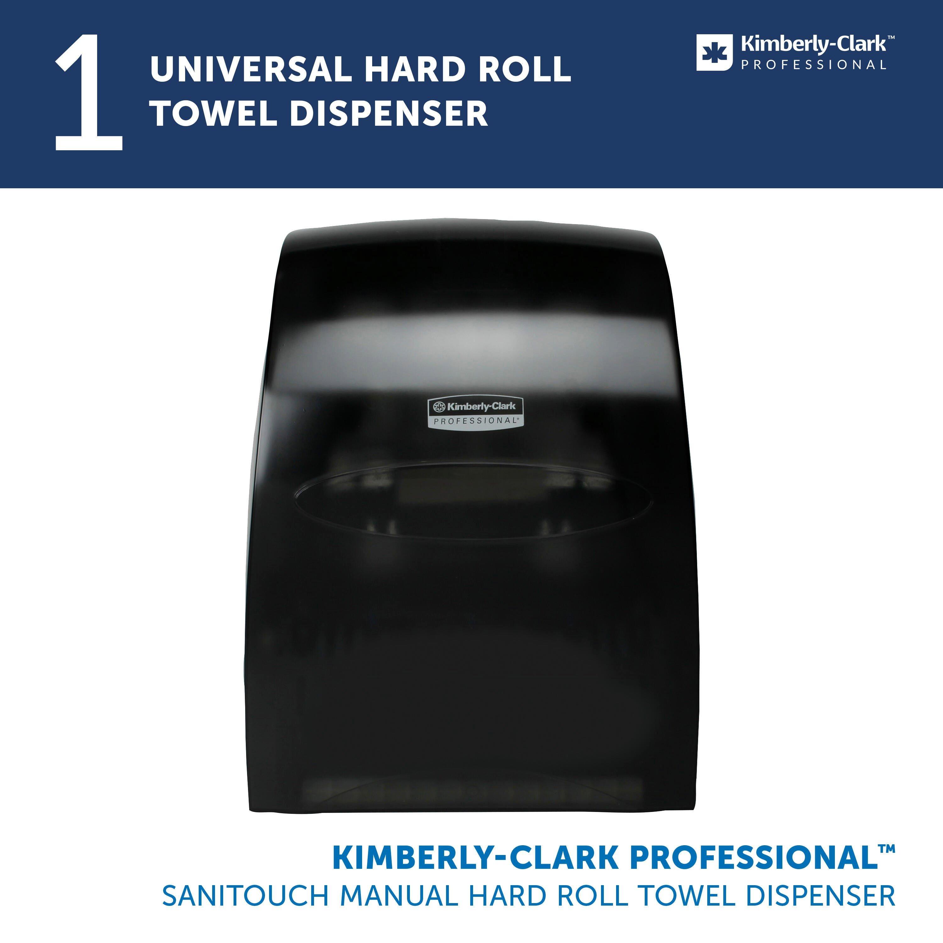Kimberly-Clark Professional&trade; Smoke Grey Wall Mount Plastic Hard Roll Towel Dispenser 
