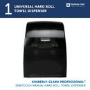 Kimberly-Clark Professional&trade; Smoke Grey Wall Mount Plastic Hard Roll Towel Dispenser 