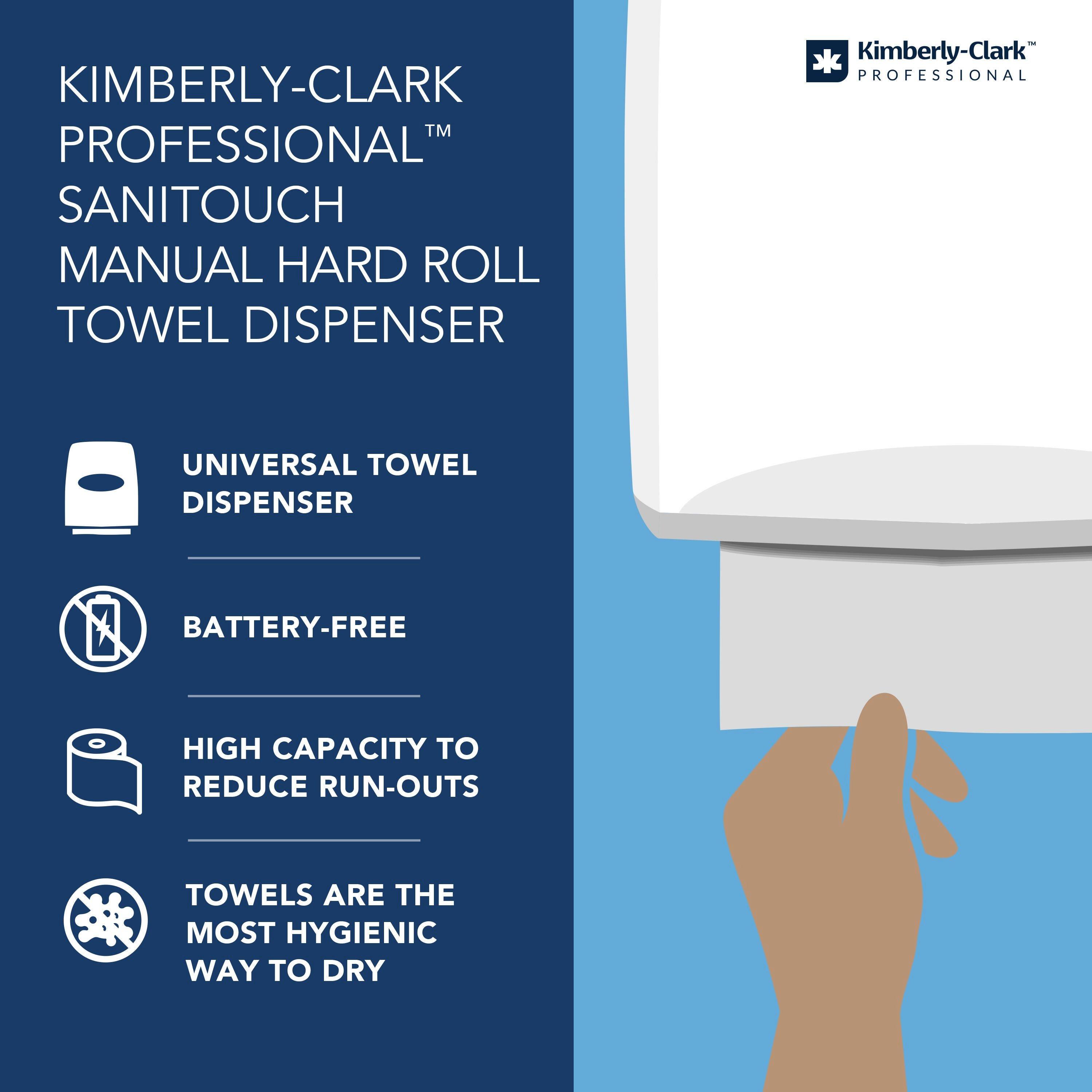 Kimberly-Clark Professional&trade; Smoke Grey Wall Mount Plastic Hard Roll Towel Dispenser 
