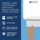 Kimberly-Clark Professional&trade; Smoke Grey Wall Mount Plastic Hard Roll Towel Dispenser 
