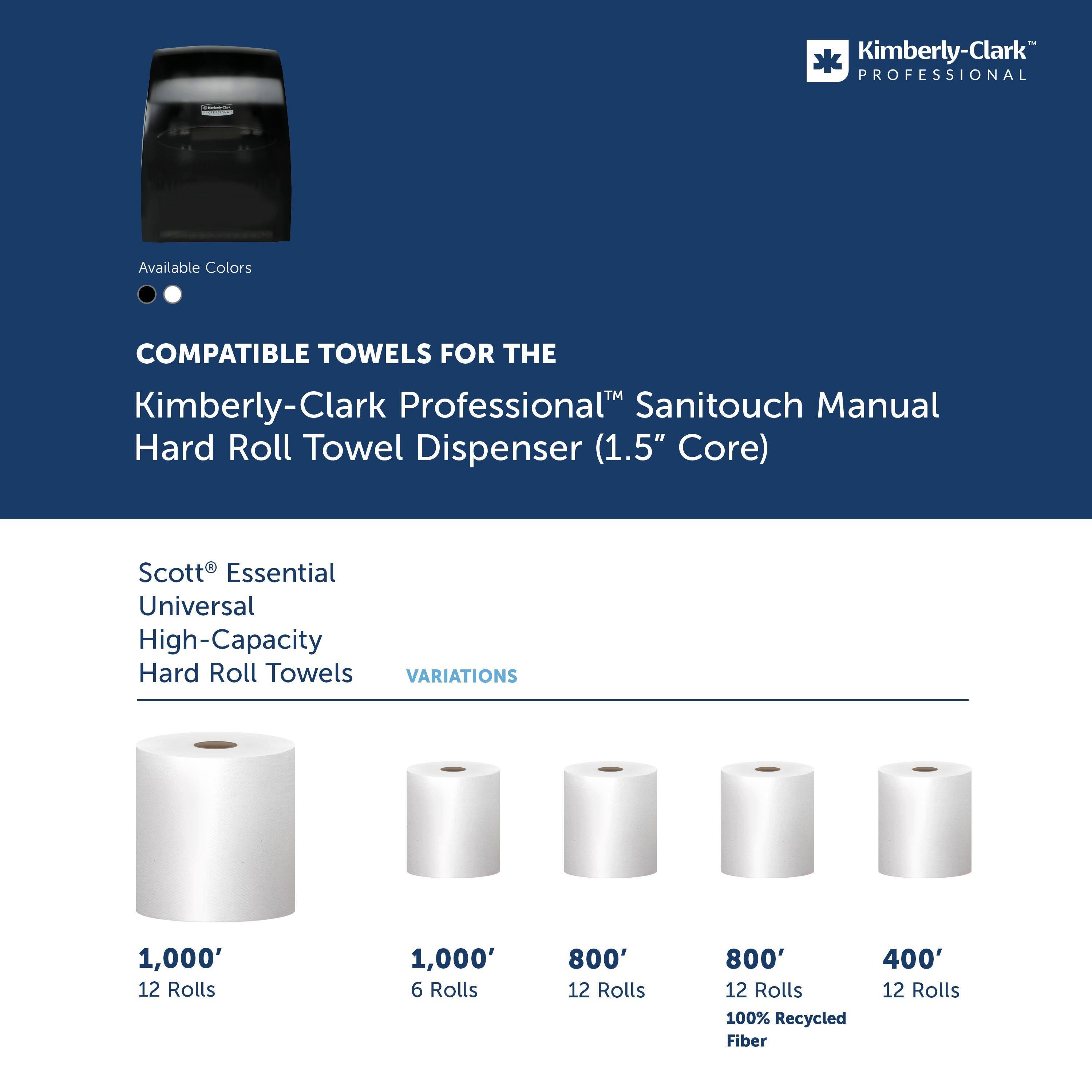 Kimberly-Clark Professional&trade; Smoke Grey Wall Mount Plastic Hard Roll Towel Dispenser 