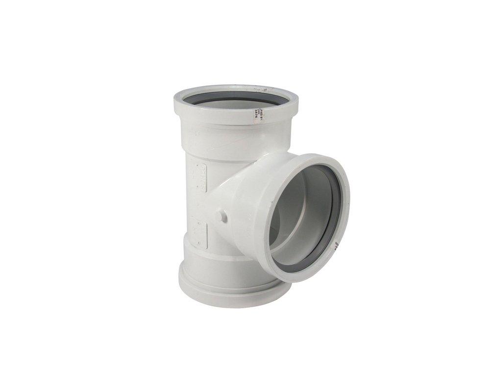 TRENCH TOUGH PLUS Gasket Fabricated Straight SDR 26 PVC Heavy Wall Sewer Tee 