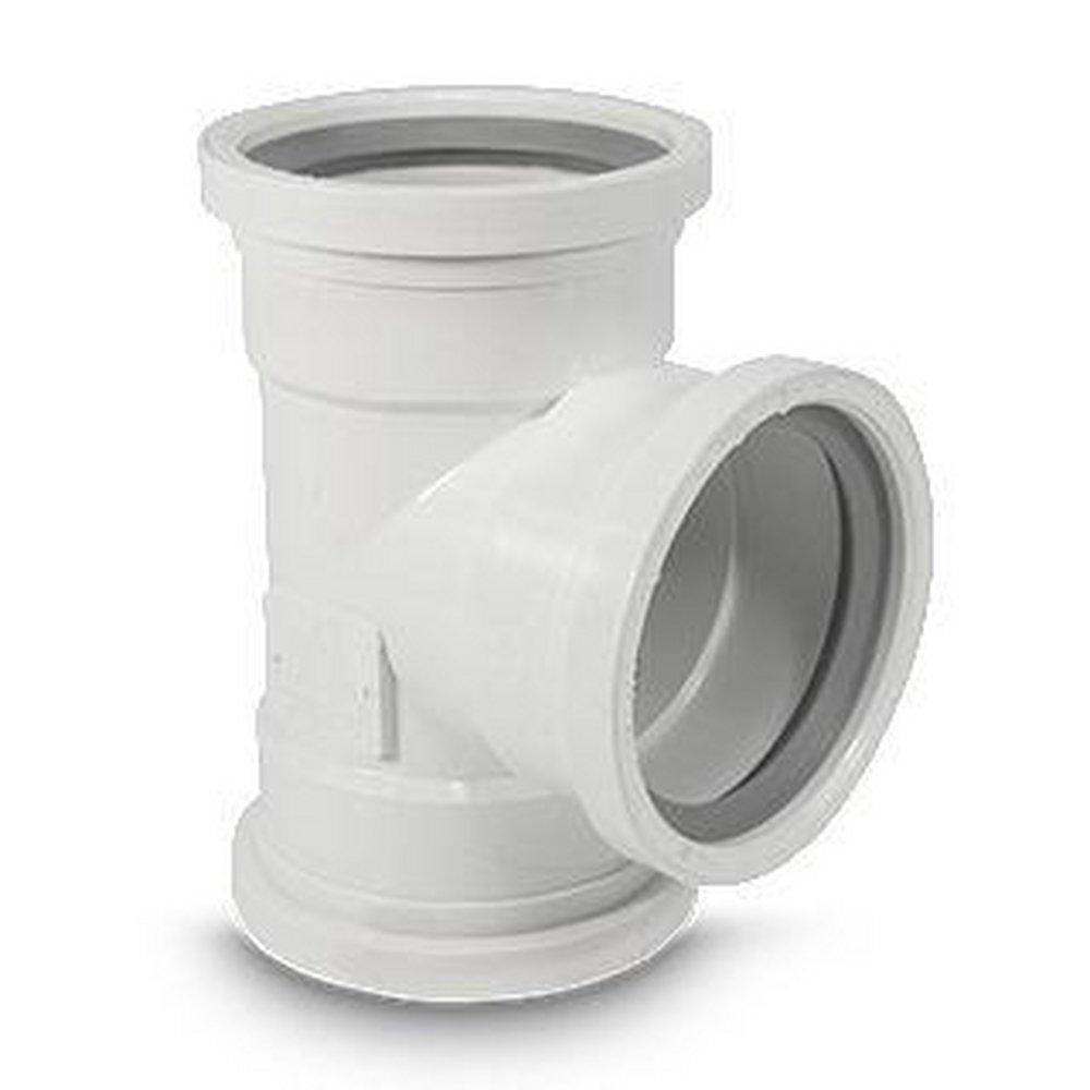TRENCH TOUGH PLUS Gasket Fabricated Straight SDR 26 PVC Heavy Wall Sewer Tee 