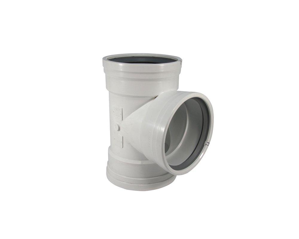 TRENCH TOUGH PLUS Gasket Fabricated Straight SDR 26 PVC Heavy Wall Sewer Tee 