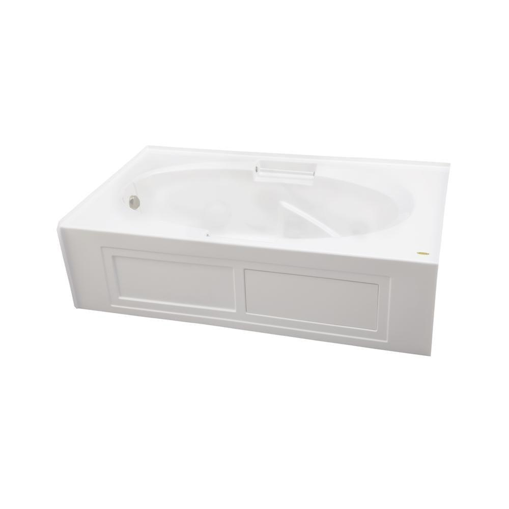 JACUZZI&reg; White 72 x 42 in. Soaker Alcove Bathtub Left Drain 