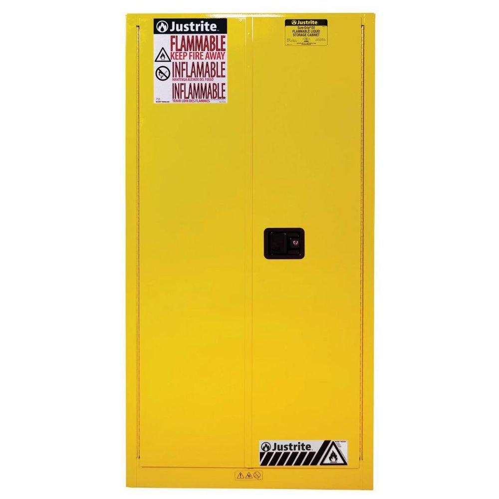 Justrite Yellow Polyester Epoxy Powder Cabinet in Yellow 