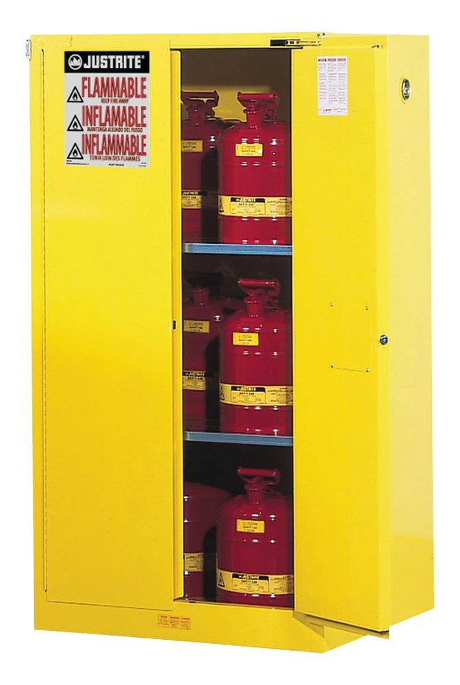 Justrite Yellow Classic Self Close Safety Cabinet 