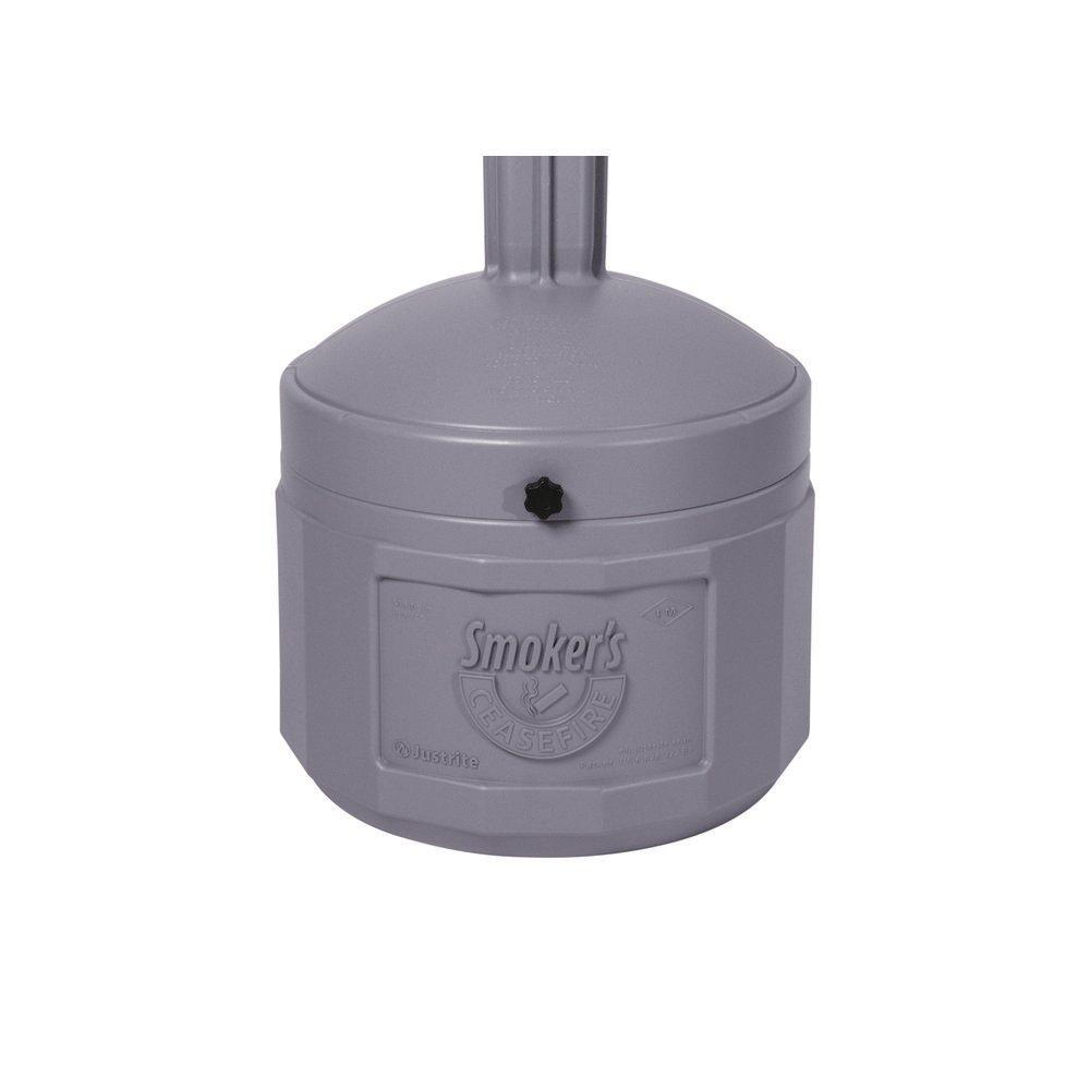 Justrite Black Cigarette Butt Receptacle 