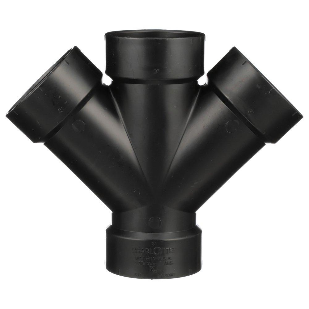 Black ABS DWV Double Wye 
