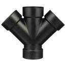 Black ABS DWV Double Wye 