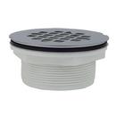 Jones Stephens 2 x 4-1/4 in. No Caulk Shower Stall Round Drain with Strainer 