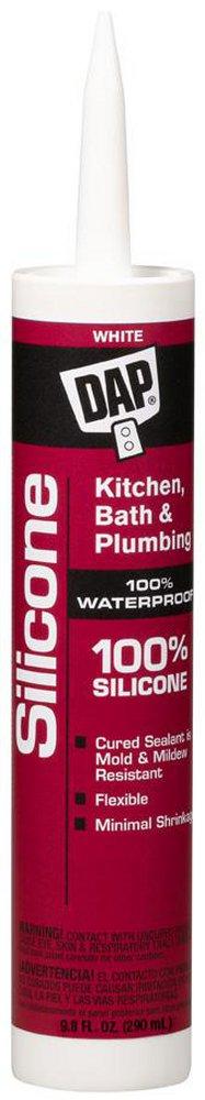 DAP White Tube Caulk Silicone in White 