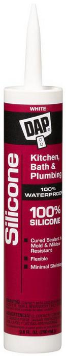 DAP White Tube Caulk Silicone in White 