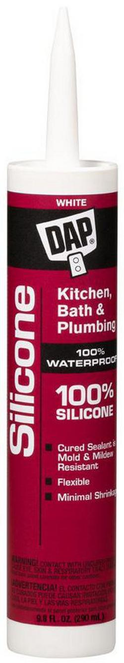 9.8 oz. Kitchen & Bath Silicone Rubber Caulk Sealant in White