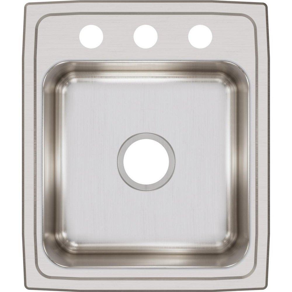 Elkay Lustrous Satin 17 x 20 in. Stainless Steel Single Bowl Drop-in Kitchen Sink in Lustrous Satin 