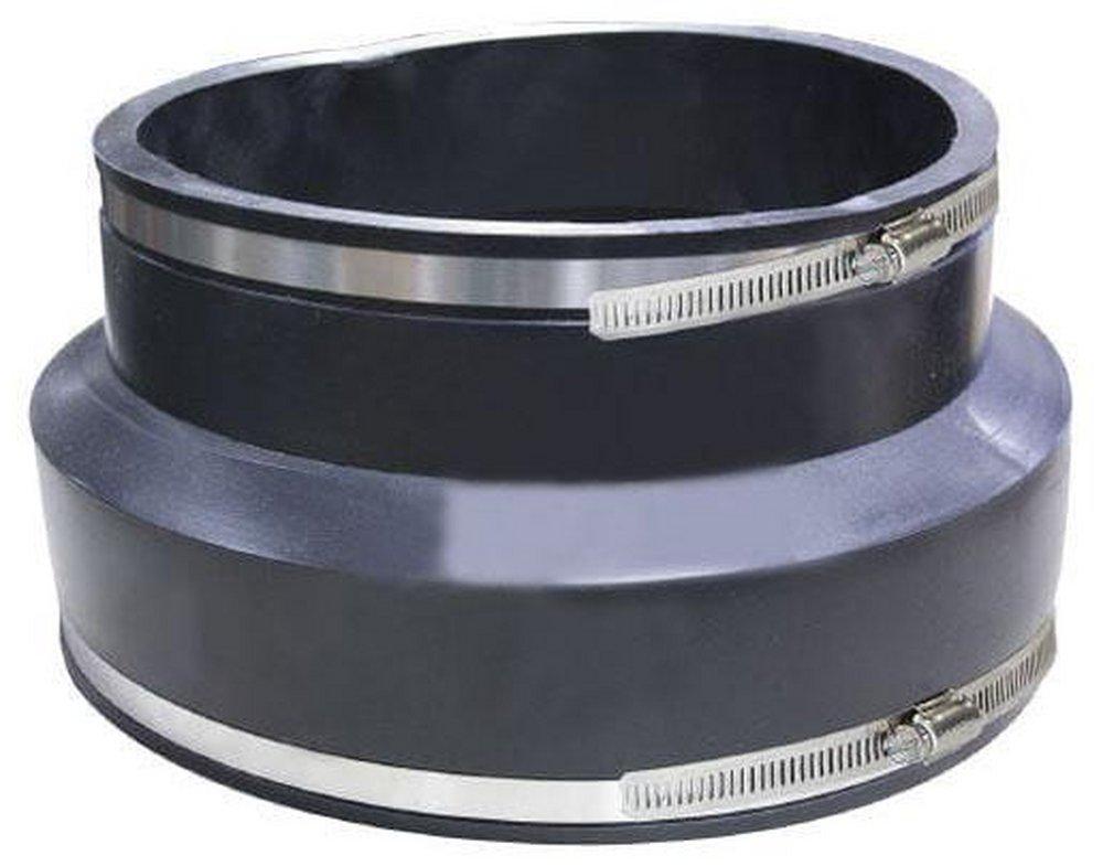 Fernco Clamp Plastic Coupling with Stainless Steel Band 